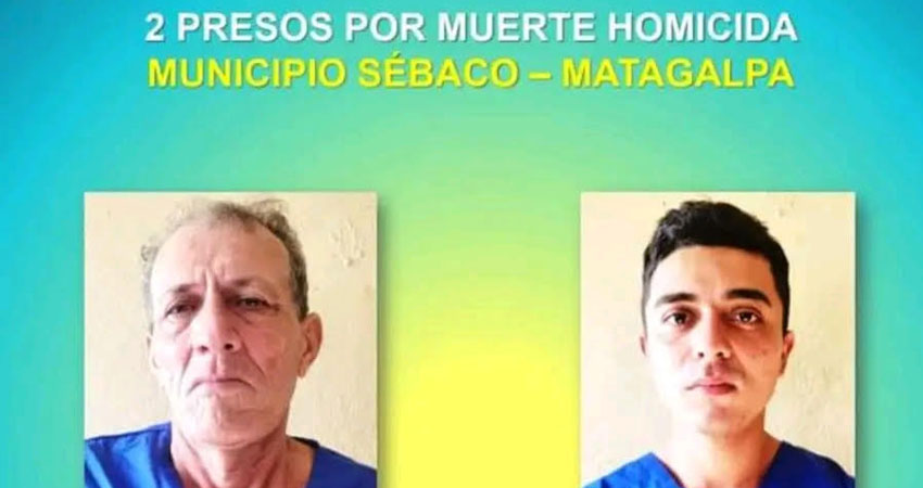 Juan Escobar Herrera y su hijo Jarvin Ariel Escobar,  acusados de crimen en Sébaco. Foto: Cortesía/Radio ABC Stereo