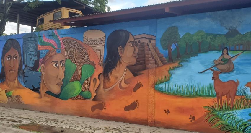 El mural está ubicado en el plantel municipal de la Alcaldía de Estelí, cerca del Puente de Hierro. Foto: José Enrique Ortega/Radio ABC Stereo