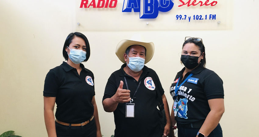 Miembros del Canal Nicaragua 1 al descubierto. Foto: Alba Nubia Lira/Radio ABC Stereo