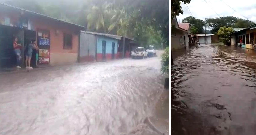 La crecida de quebradas causó inundaciones en la zona. Foto: Captura de pantalla