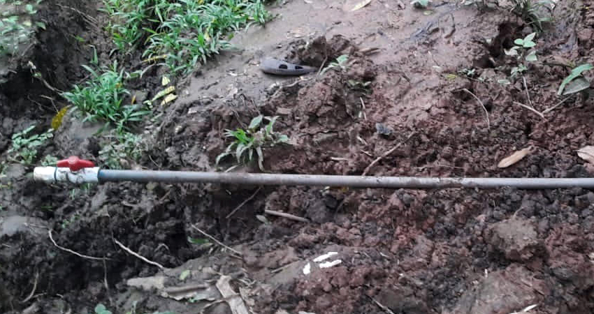 Las tuberías se dañaron con las lluvias. Foto: Cortesía