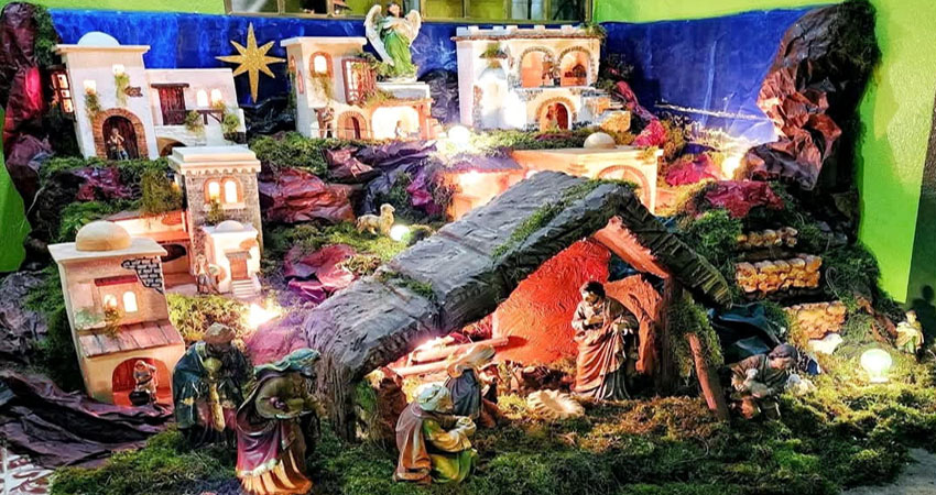 El nacimiento es una representación a detalle de Belén. Foto: Cortesía/Radio ABC Stereo