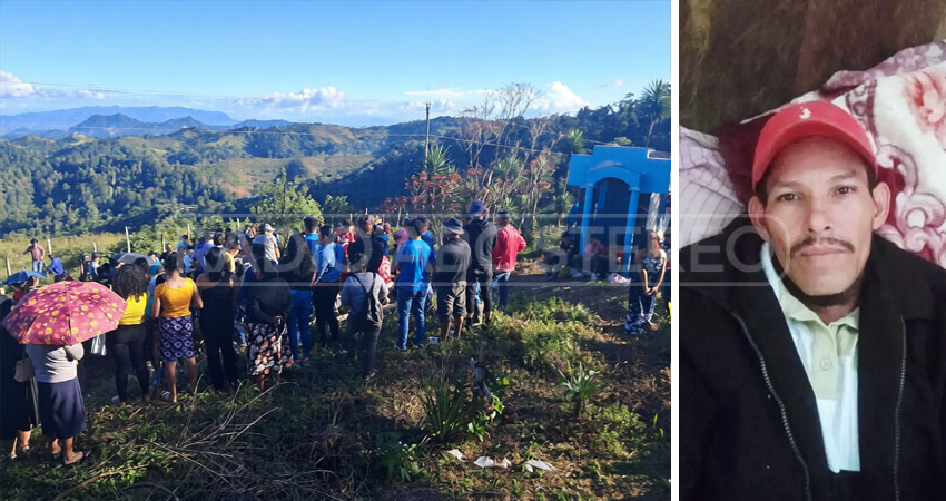 La víctima fue sepultada en la comunidad El Doradito. Foto: Cortesía/Radio ABC Stereo