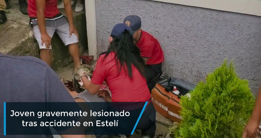 Joven gravemente lesionado tras accidente en Estelí