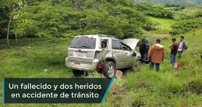 Un fallecido y dos heridos en accidente de tránsito