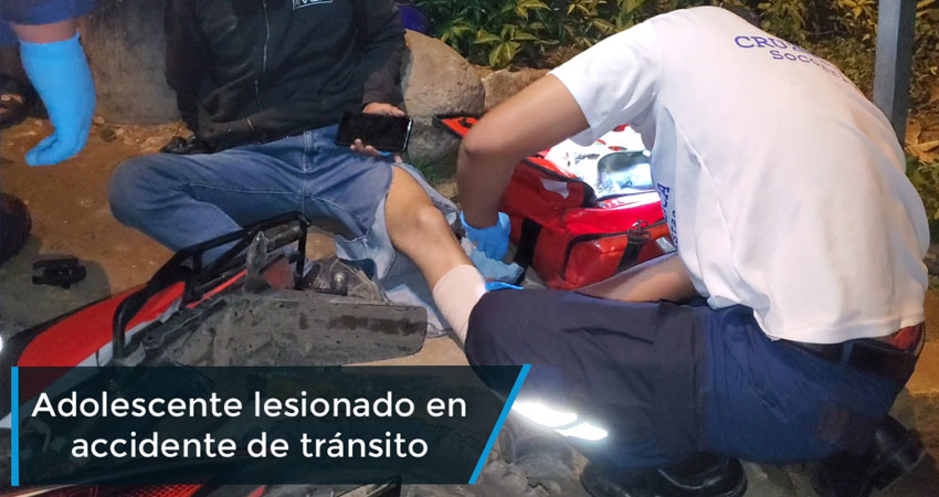 Vehículo invade el carril a motociclista y provoca accidente en barrio Betania