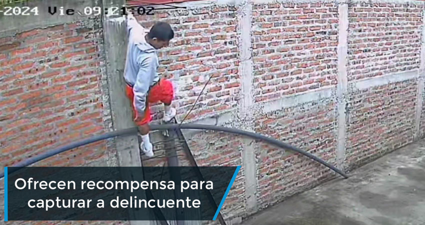 Ofrecen recompensa a persona que de información sobre sujeto que entró a robar en una vivienda