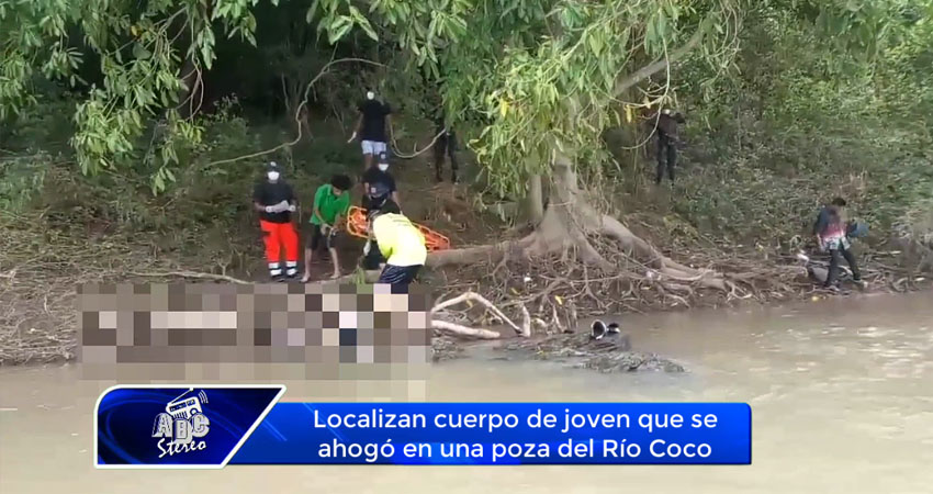 Localizan cuerpo de joven que se ahogó en una poza del Río Coco