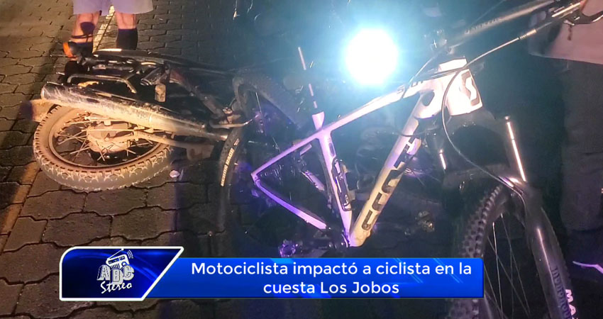 Motociclista impactó a ciclista en la cuesta Los Jobos