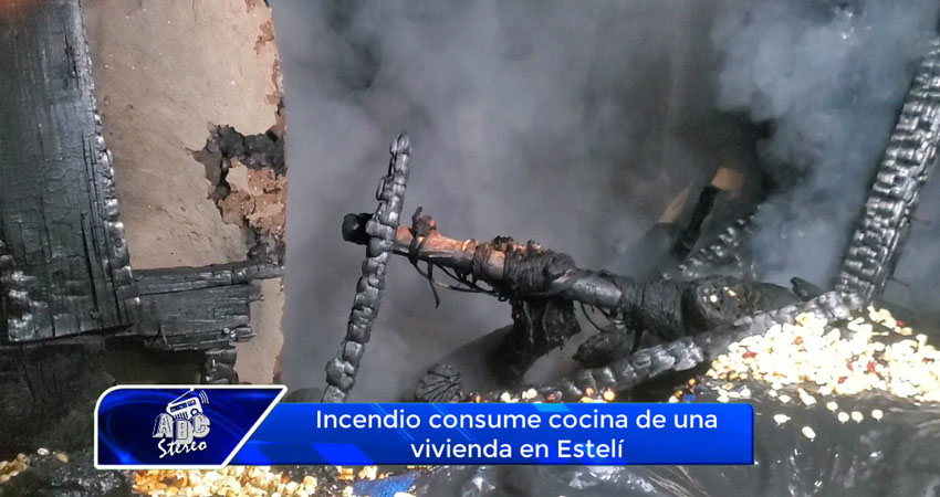 Incendio consume cocina de una vivienda en Estelí
