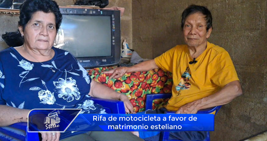 Promueven rifa de motocicleta a favor de matrimonio esteliano