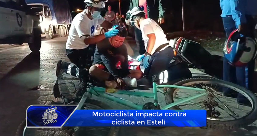 Motociclista impacta contra ciclista en Estelí
