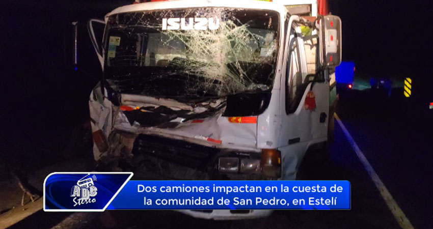 Dos camiones impactan en la cuesta de la comunidad de San Pedro, en Estelí