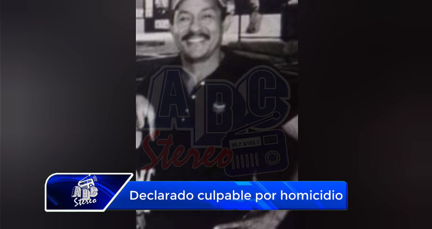 Declarado culpable por homicidio