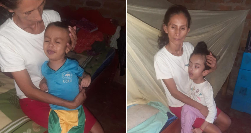 Doña María Auxiliadora junto a sus hijos. Foto: Cortesía/Radio ABC Stereo