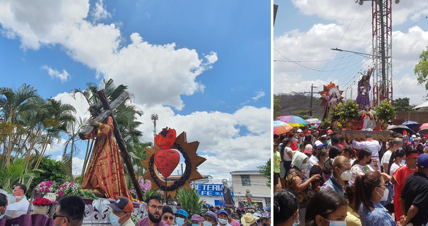 Procesiones de la catedral de Estelí y la parroquia Santísima Trinidad, de Pueblo Nuevo. Foto: Cortesía/Radio ABC Stereo