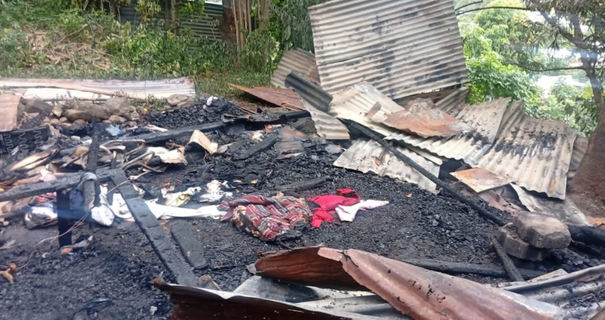 La afectada sospecha que el incendio fue provocado. Foto: Cortesía/Radio ABC Stereo