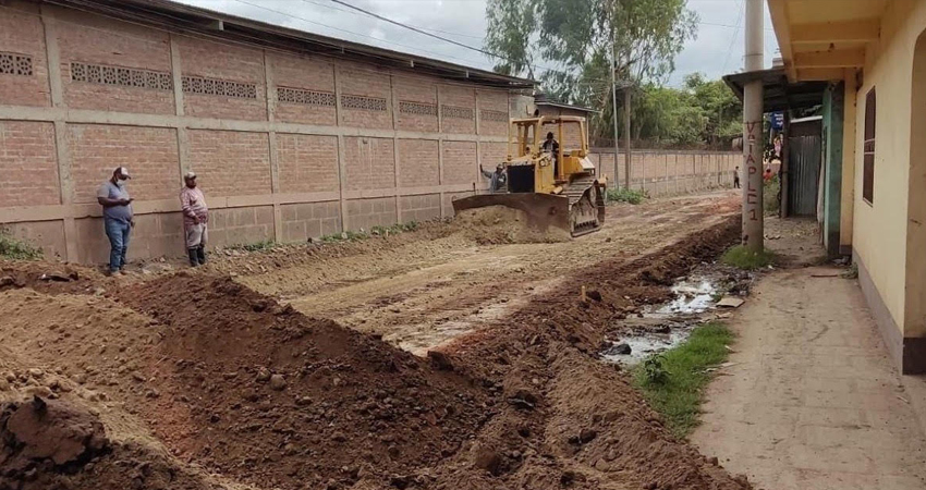 El proyecto contempla 600 metros de adoquinado. Foto: Alcaldía de Estelí