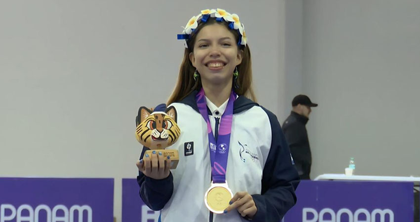 Joyce Fabiana Tinoco destacó en los II Juegos Panamericanos Junior, disputados en Asunción, Paraguay. Foto: Cortesía/Radio ABC Stereo