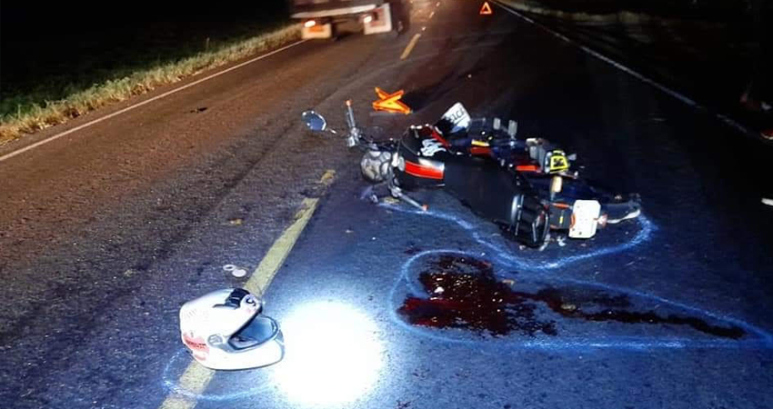 El motociclista sufrió graves lesiones. Foto: Cortesía/Radio ABC Stereo